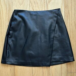 Abercrombie Black Pleather Skort